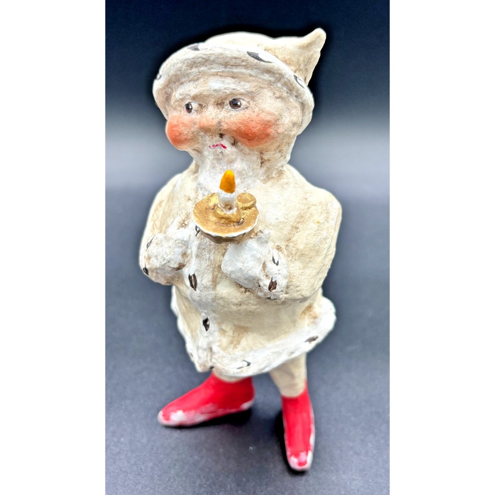 Debbee Thibault Folk Art Santa Candle Figurine Handcrafted‎ Paper Mache 345/2500
